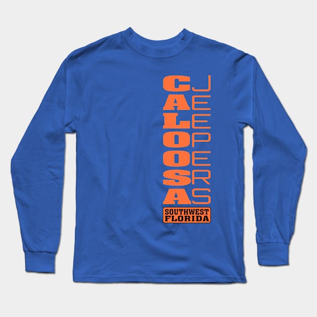 Orange Vertical Logo Long Sleeve T-Shirt by Caloosa Jeepers 